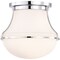 Nuvo Valdora 1-Light Flush Mount 10 in. Polished Nickel White Opal Glass 60/7870 - alternate 2